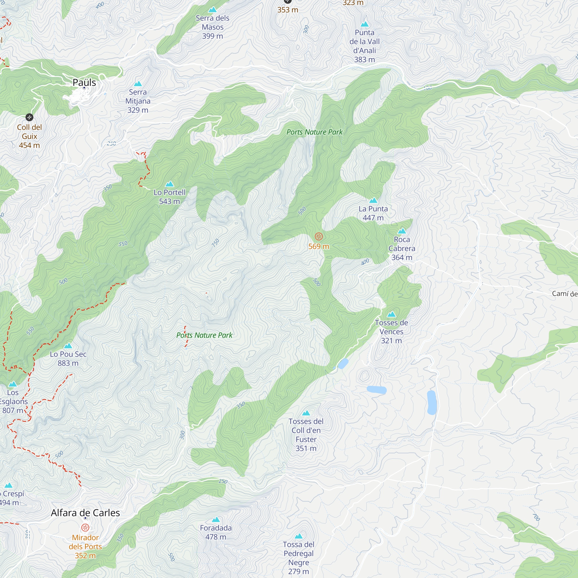 Refugi de la Font Nova map