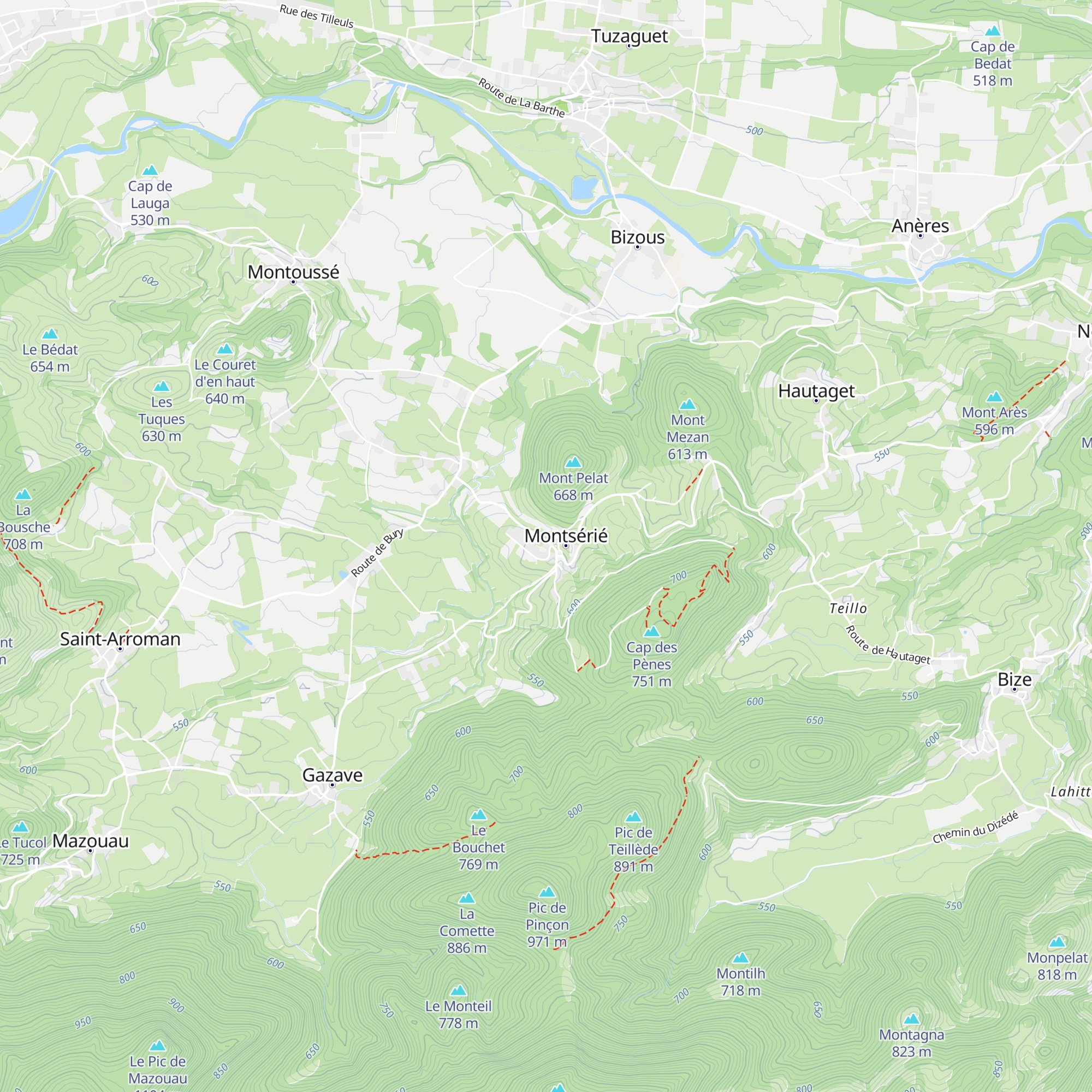 Gîte du Mont-Marto map