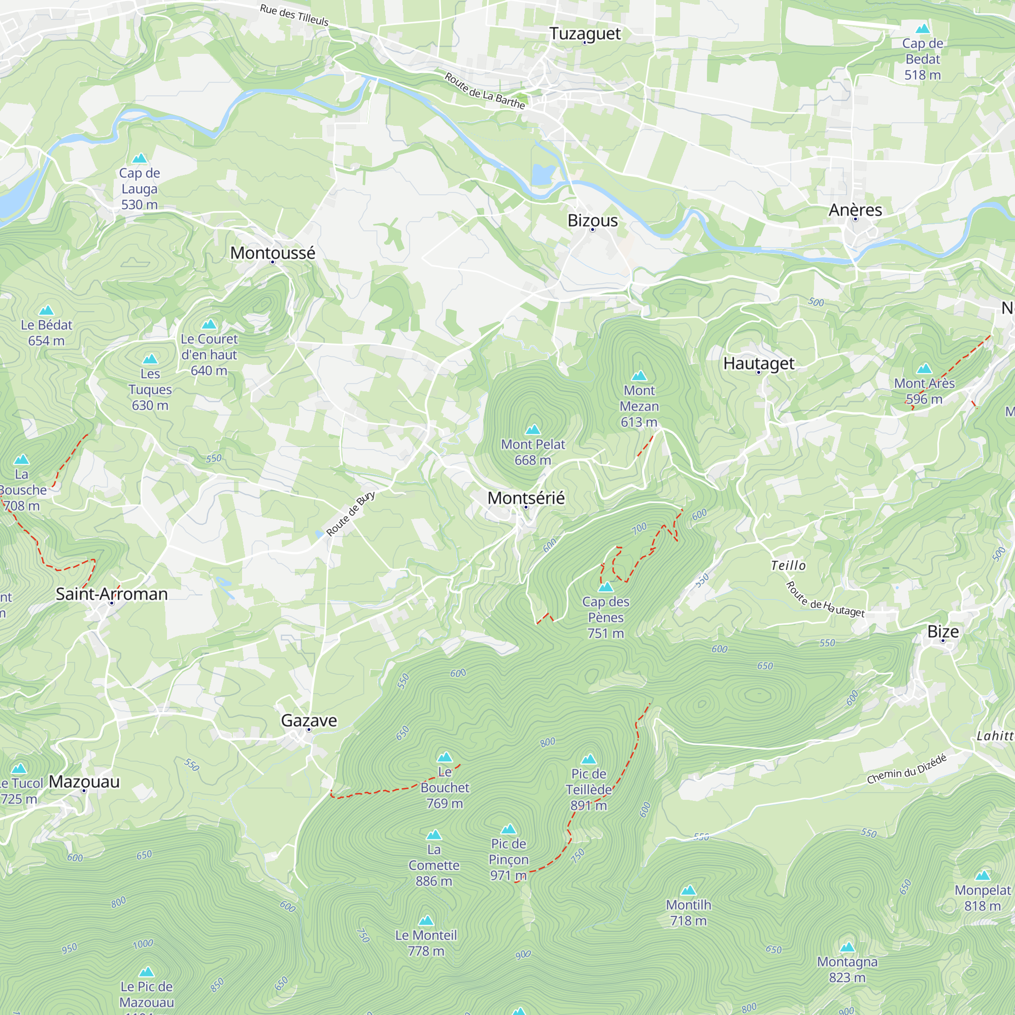 Gîte du Mont-Marto map