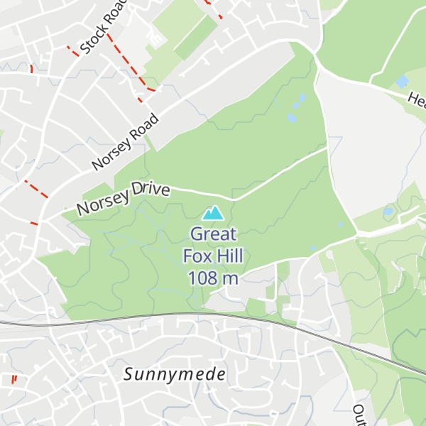 Map of Great Fox Hill