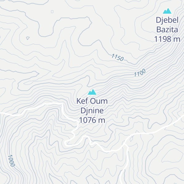 Map of Kef Oum Djnine