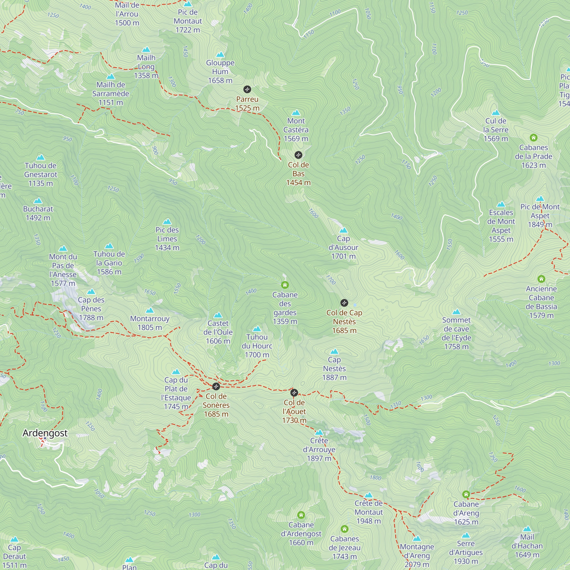 Cabane des gardes map