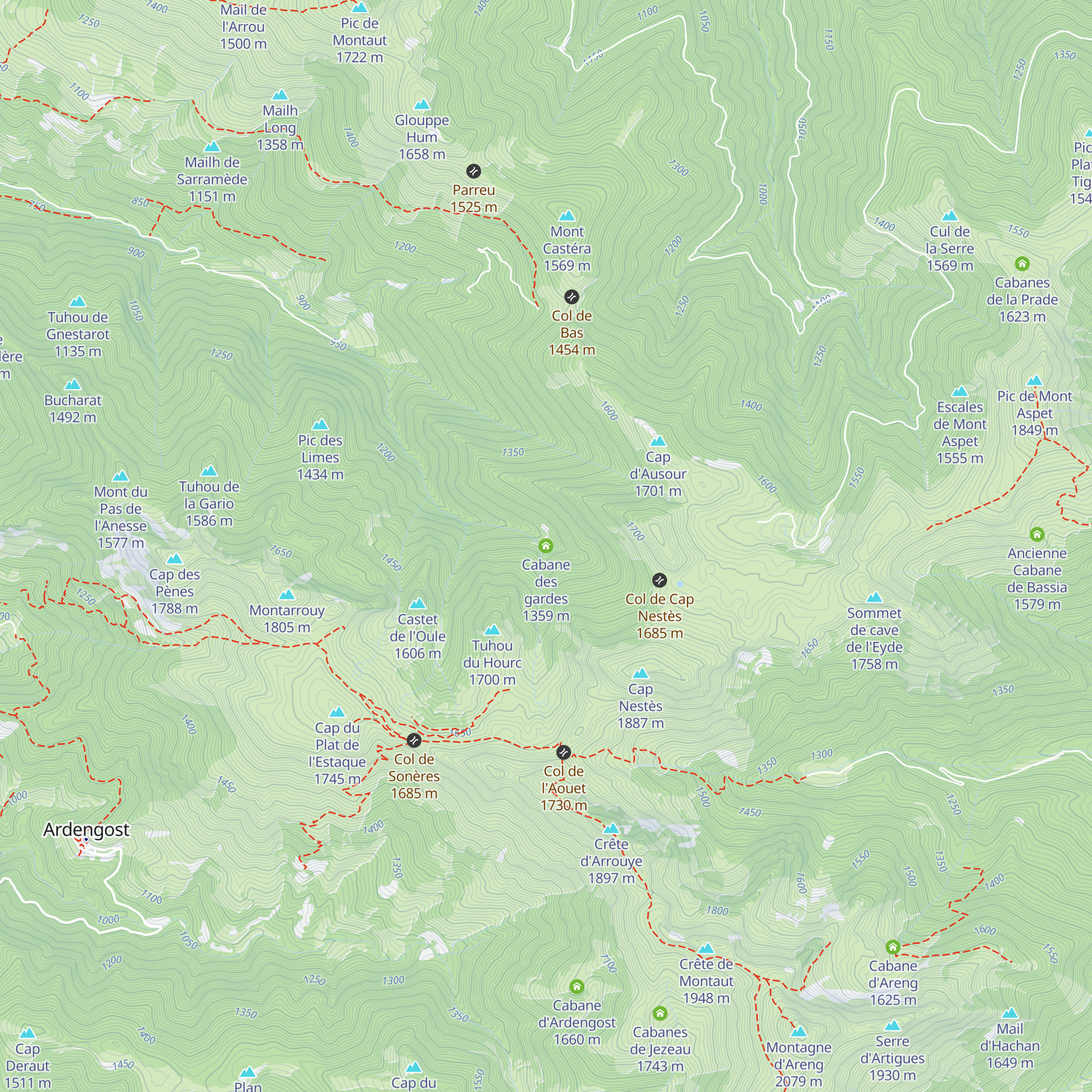 Cabane des gardes map
