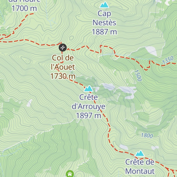 Map of Crête d'Arrouye