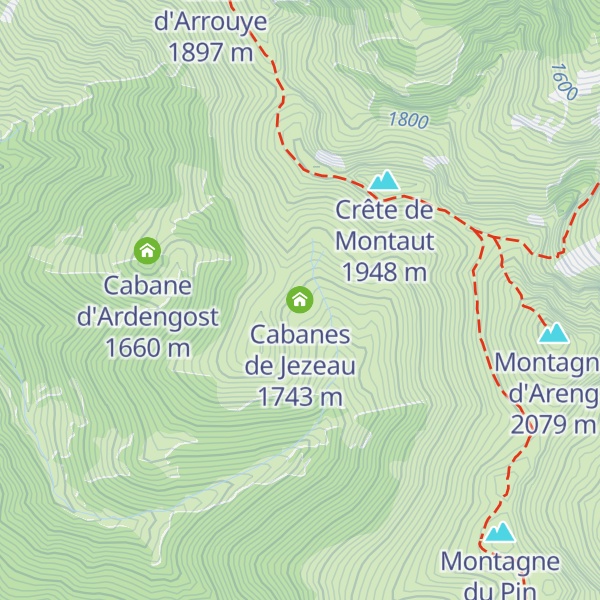 Map of Cabanes de Jezeau