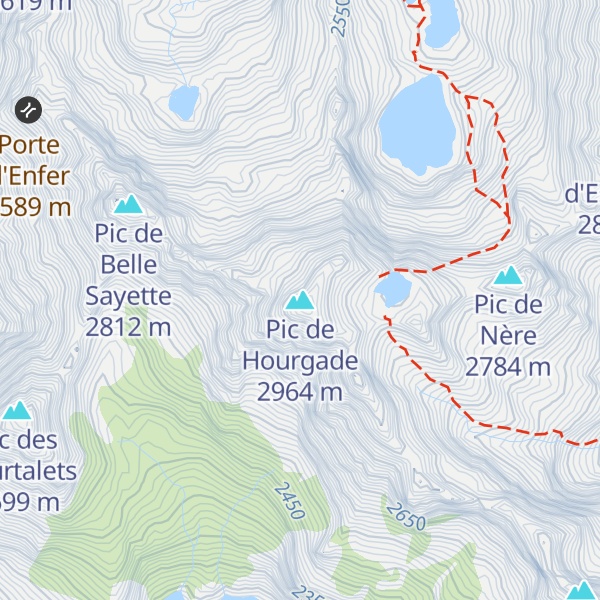 Map of Pic de Hourgade