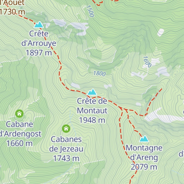 Map of Crête de Montaut