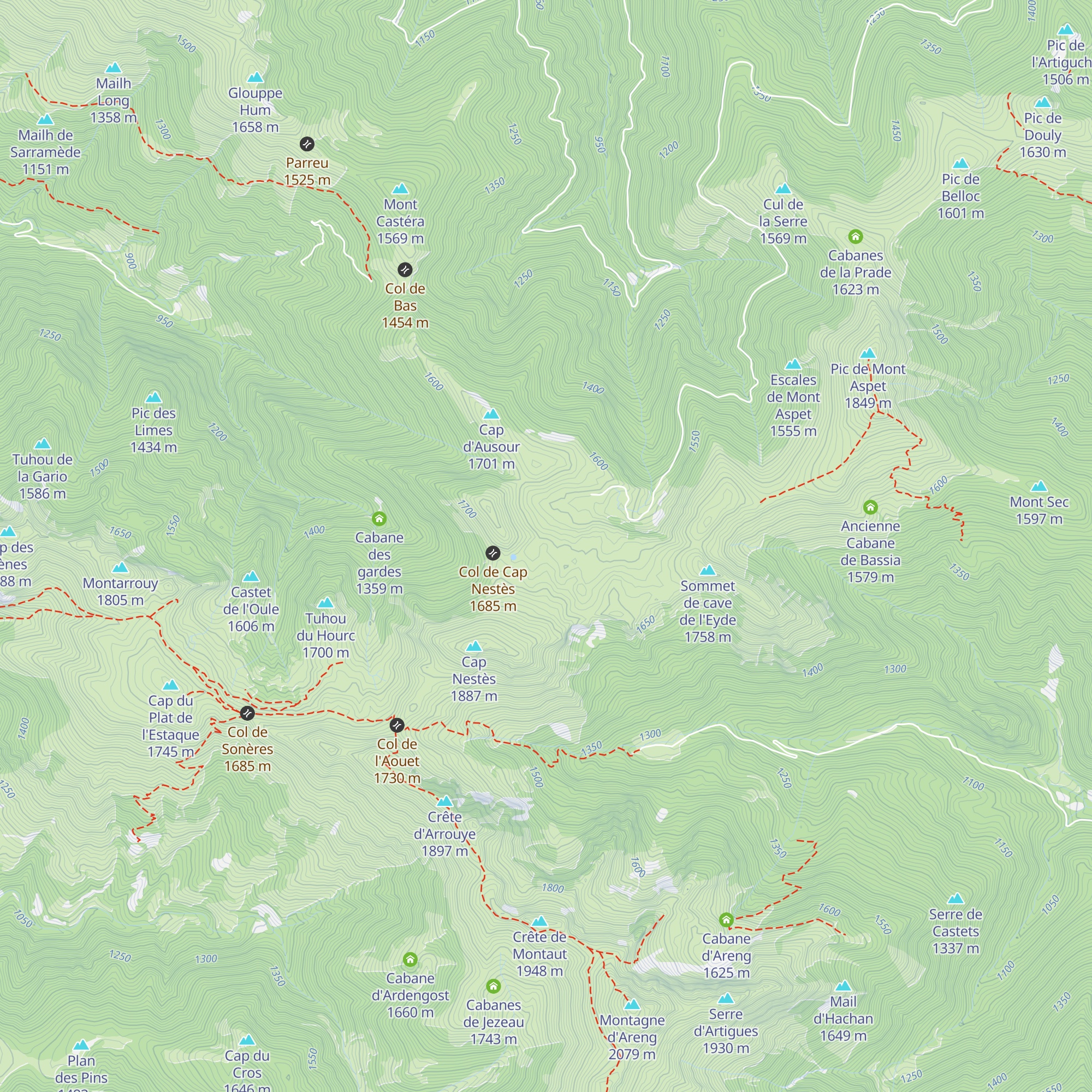 Cabane de Cap Nestès map