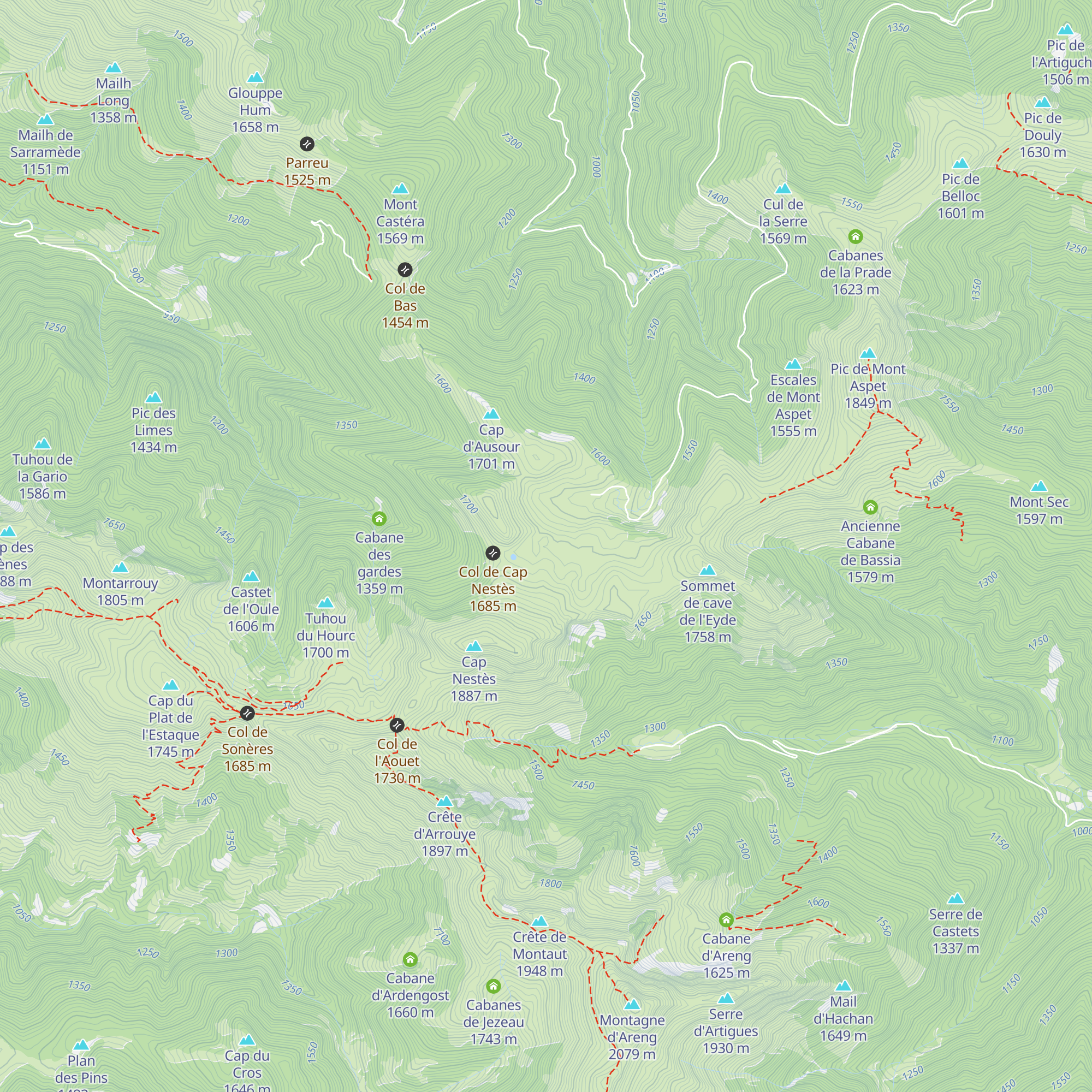 Cabane de Cap Nestès map