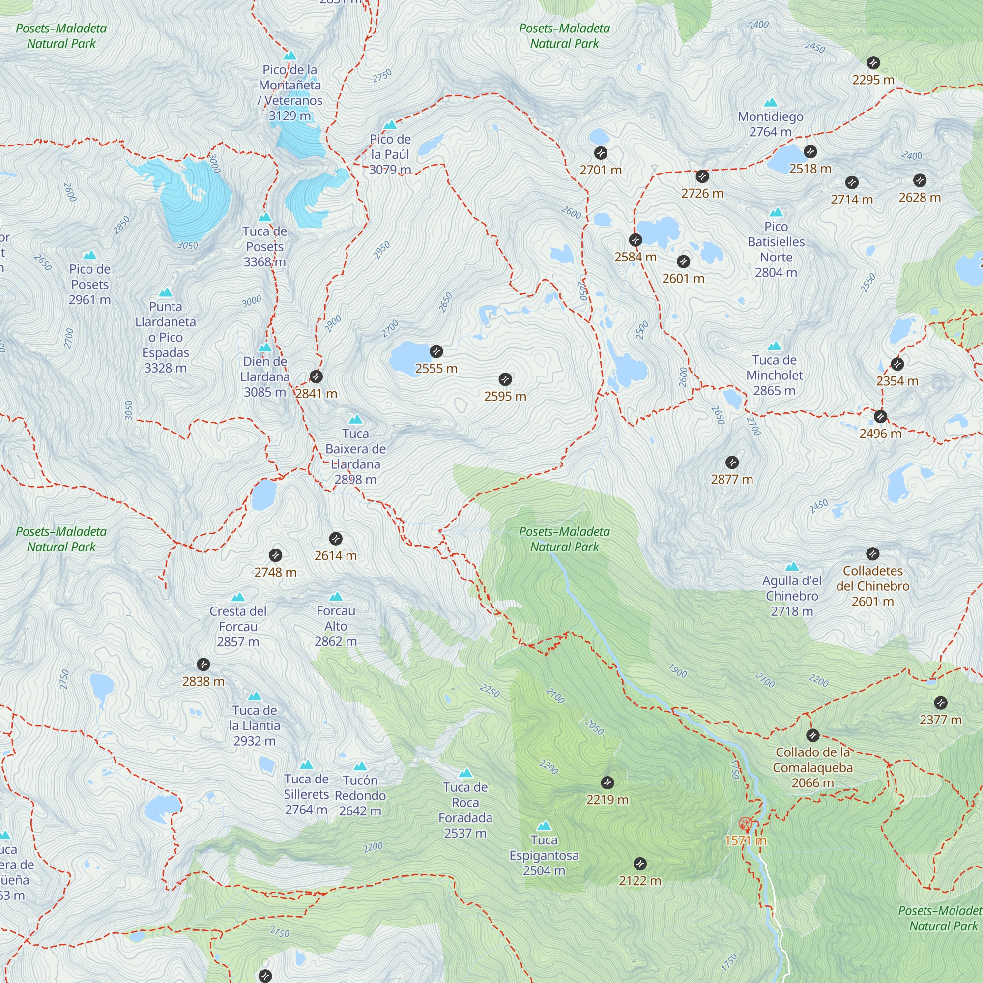 Cabaña de Llardana map