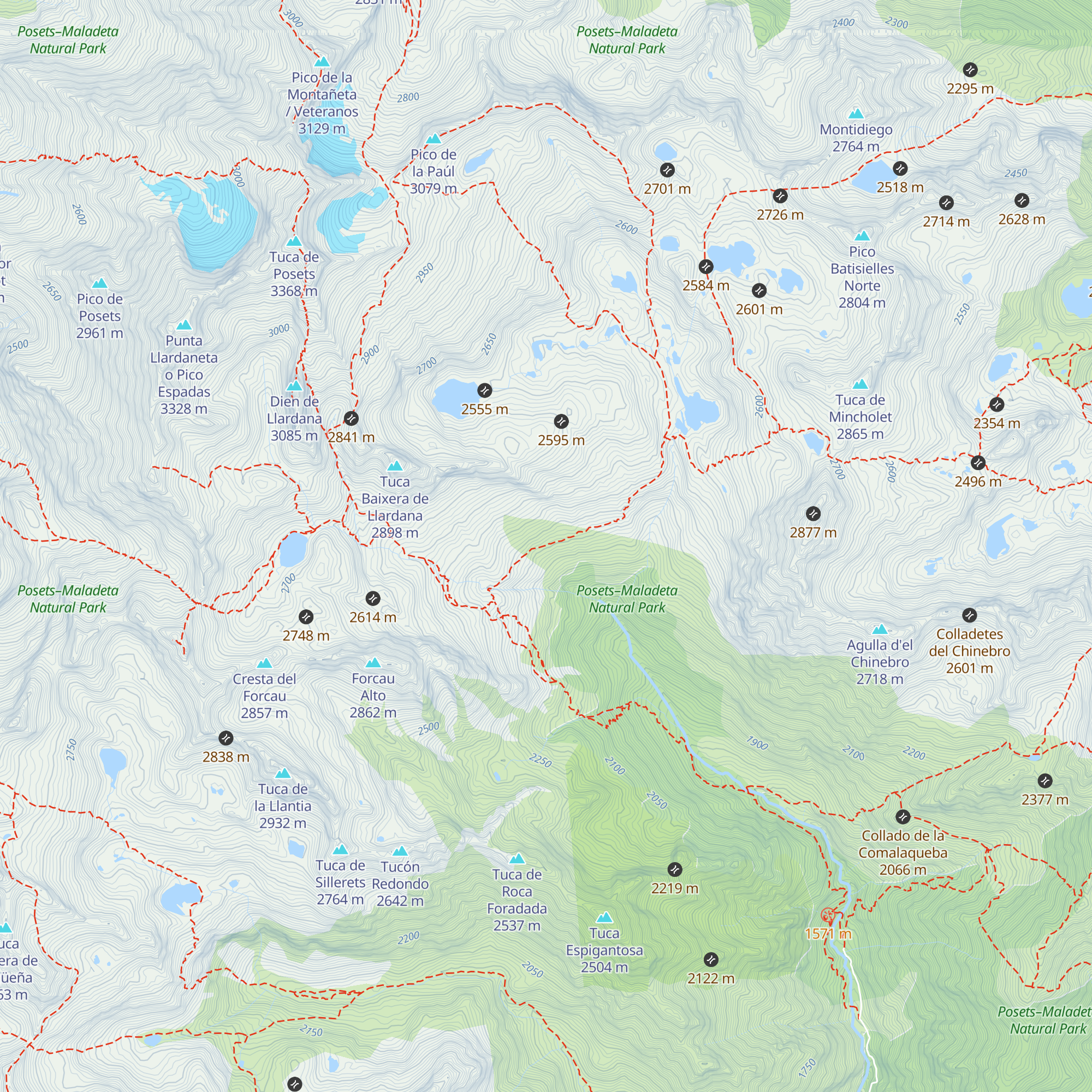 Cabaña de Llardana map