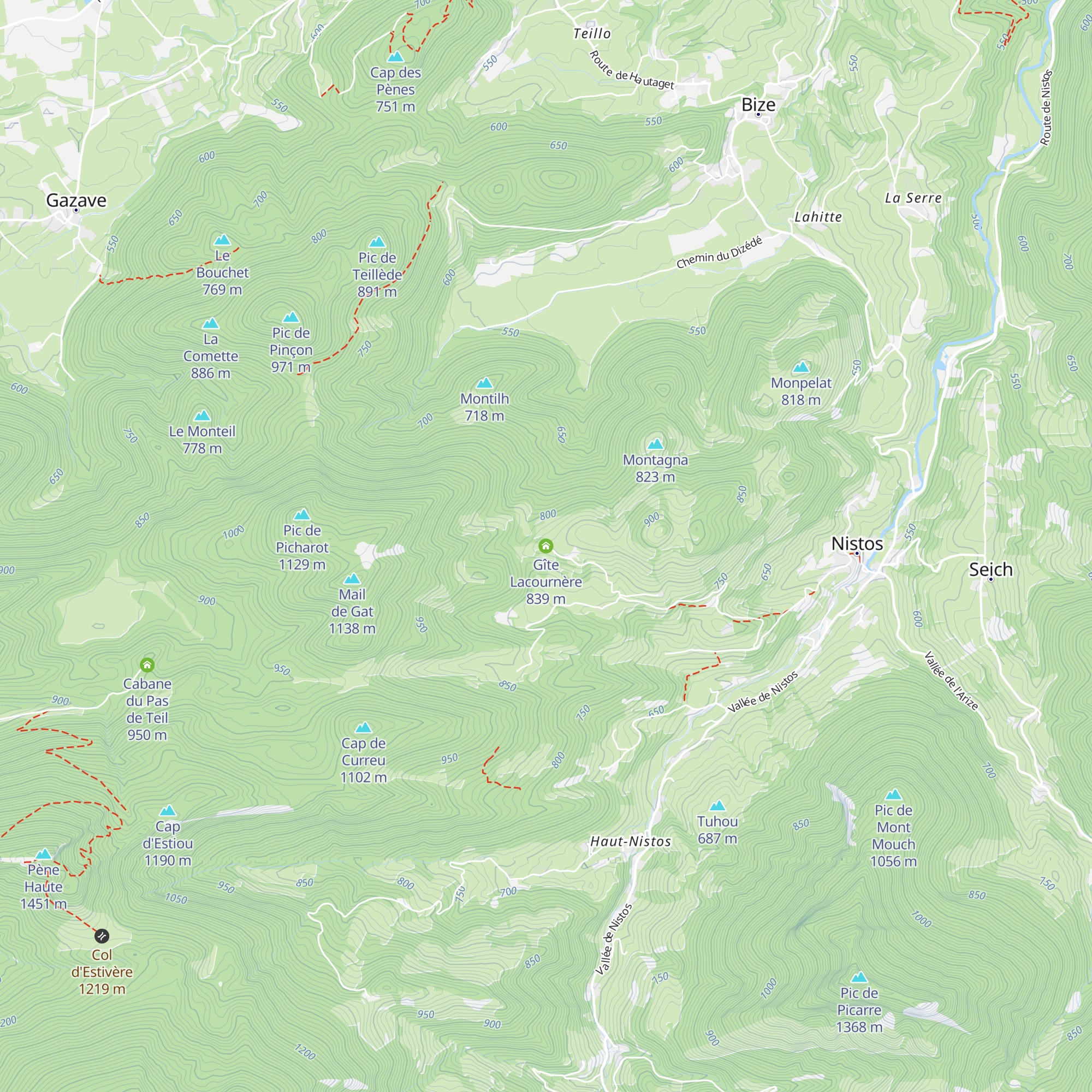 Gîte Lacournère map