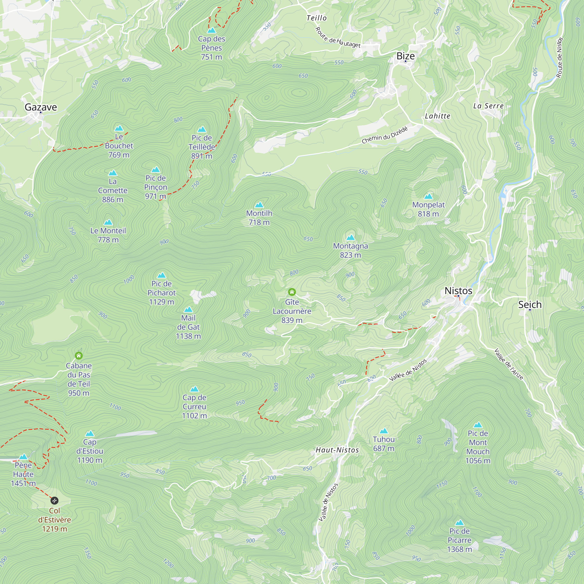 Gîte Lacournère map