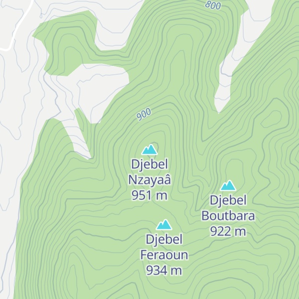 Map of Djebel Nzayaâ