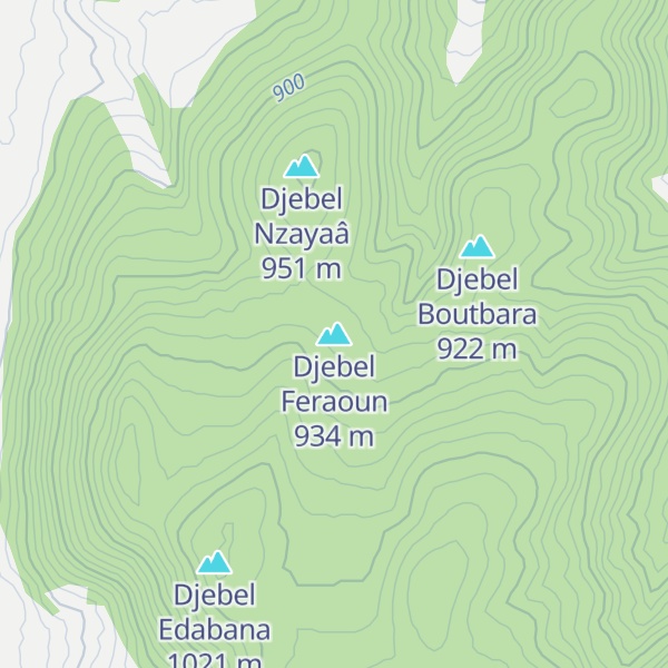 Map of Djebel Feraoun