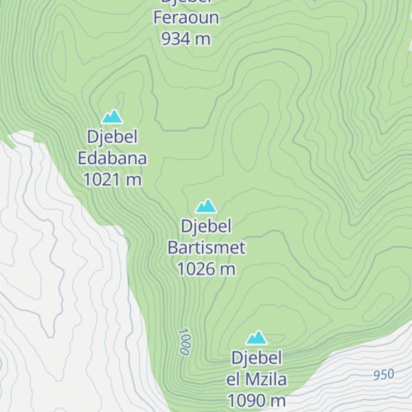 Map of Djebel Bartismet