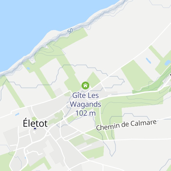 Map of Gîte Les Wagands