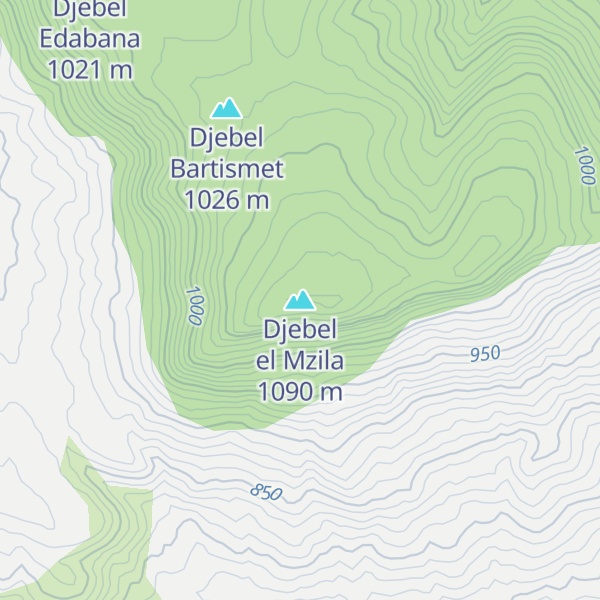 Map of Djebel el Mzila