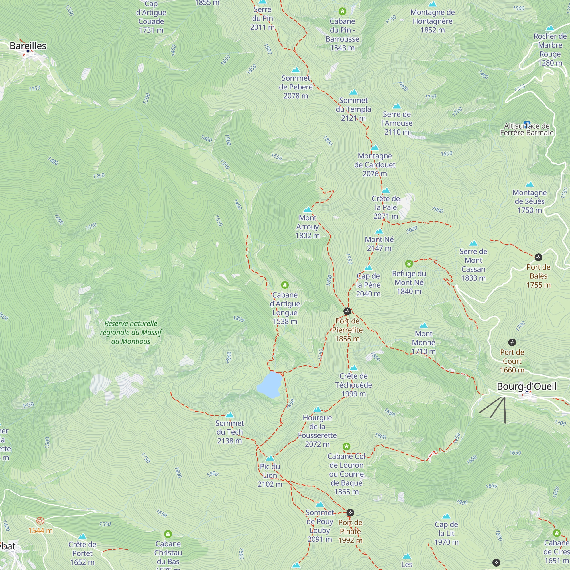 Cabane d'Artigue Longue map
