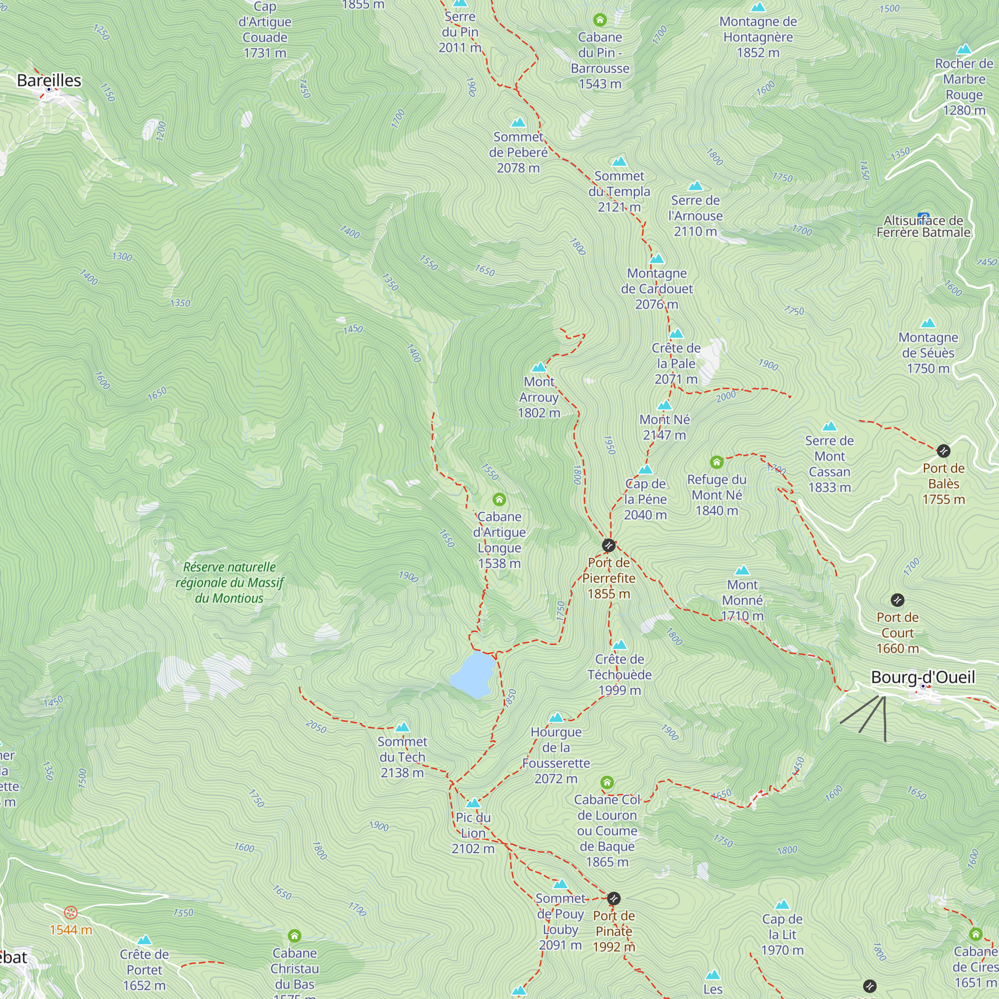 Cabane d'Artigue Longue map