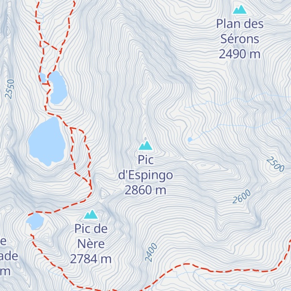 Map of Pic d'Espingo