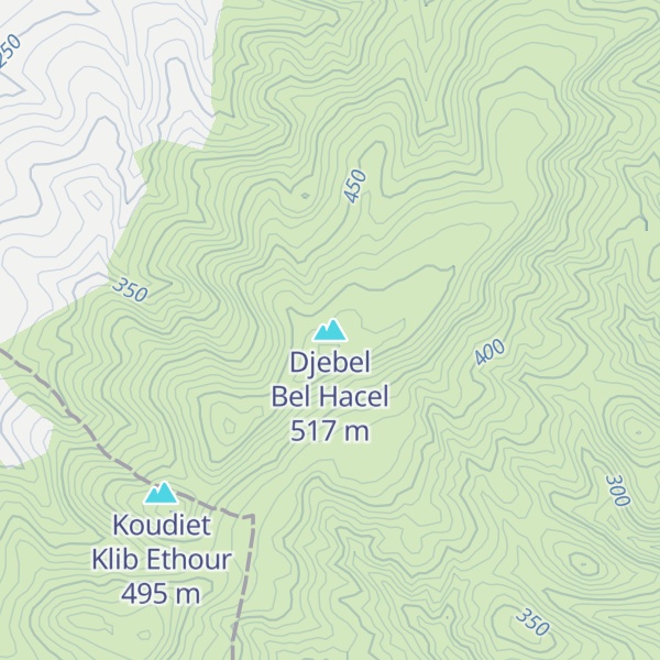 Map of Djebel Bel Hacel