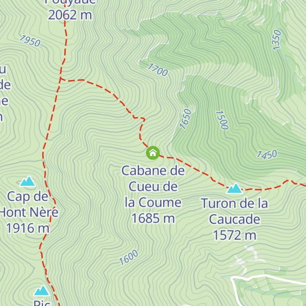 Map of Cabane de Cueu de la Coume