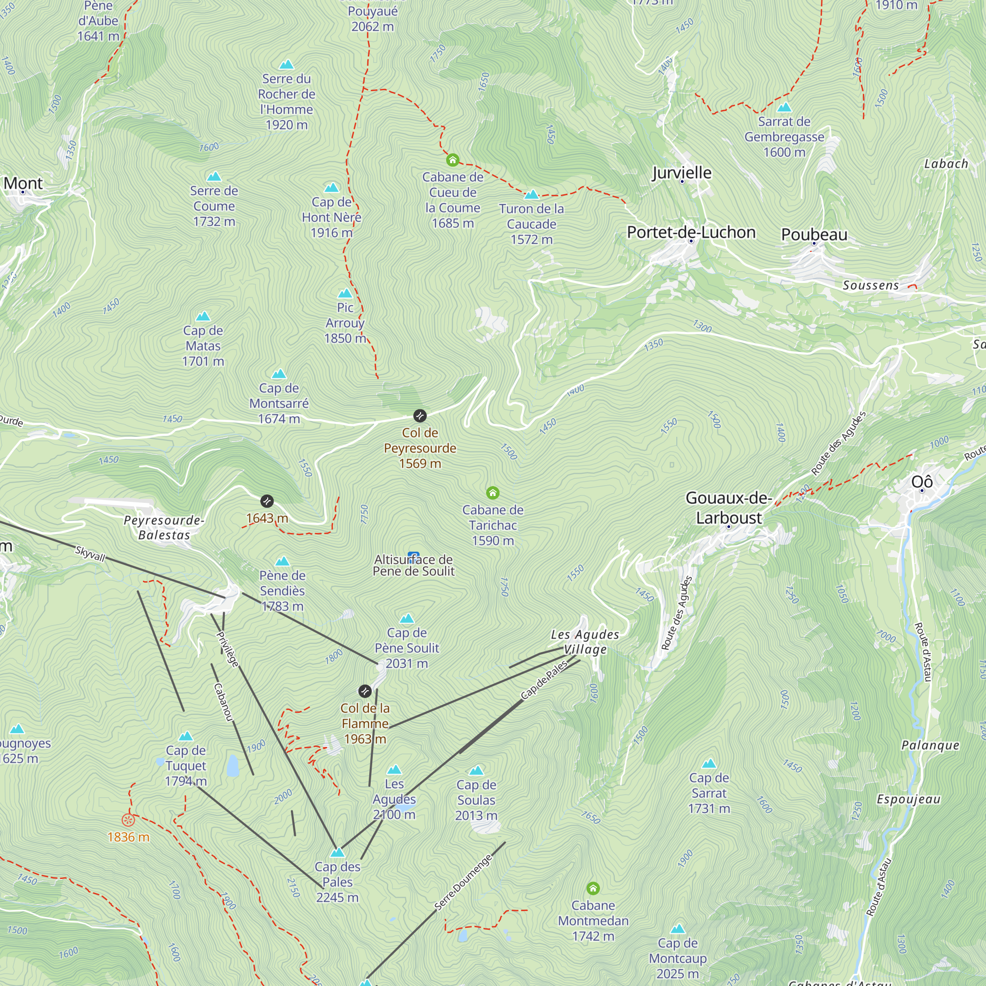 Cabane de Tarichac map