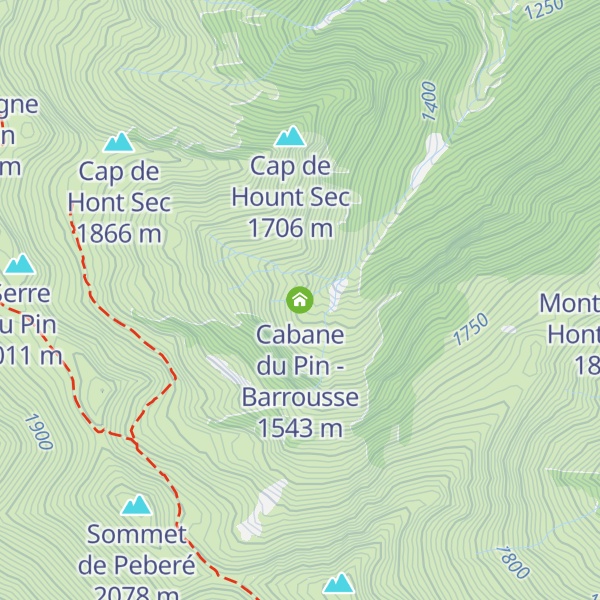 Map of Cabane du Pin - Barrousse
