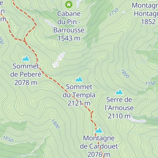 Map of Sommet du Templa