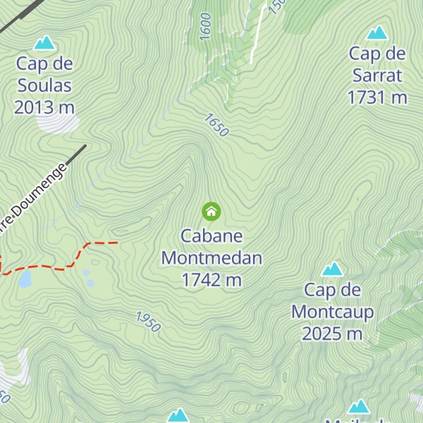Map of Cabane Montmedan