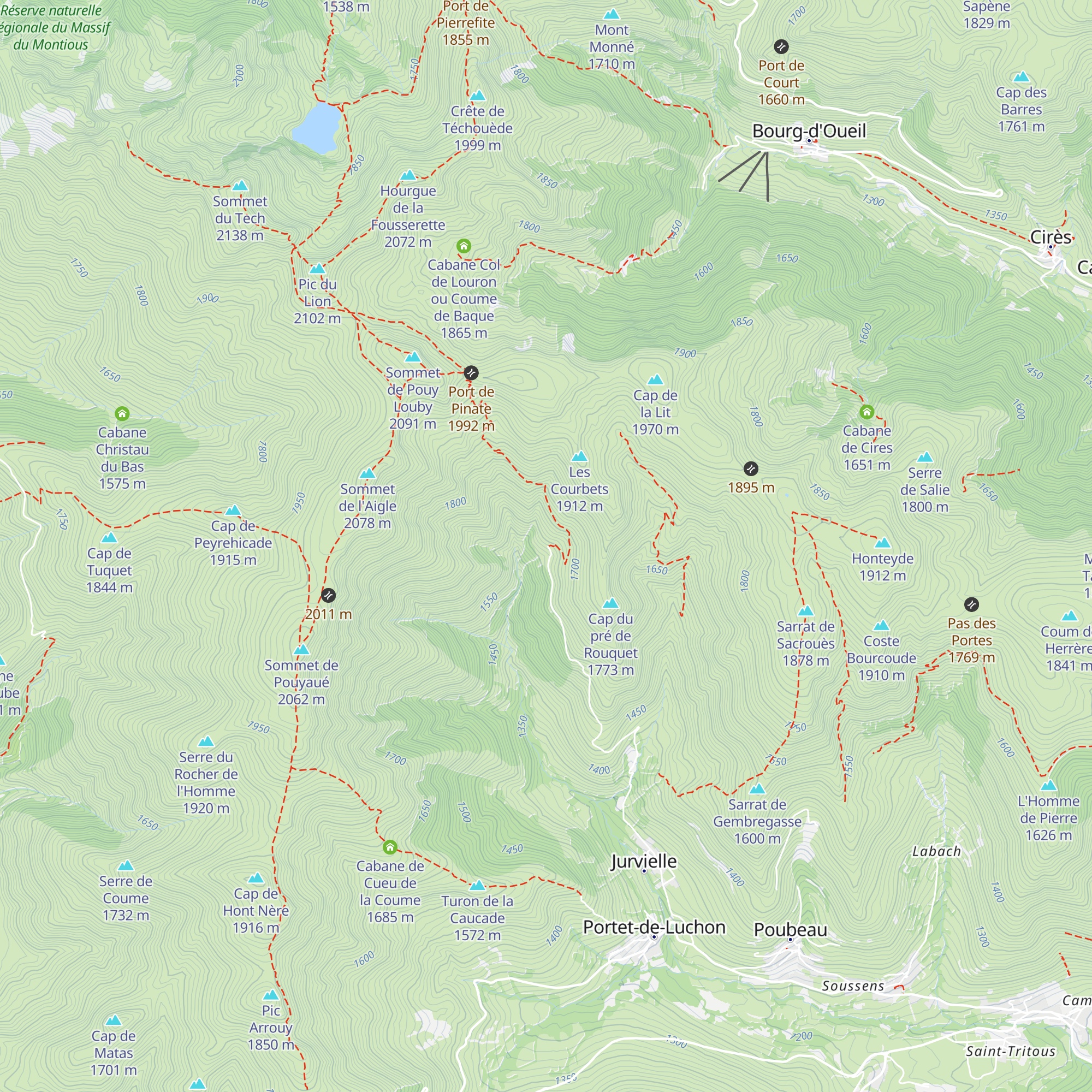 Cabane de Conques - Luchonais map