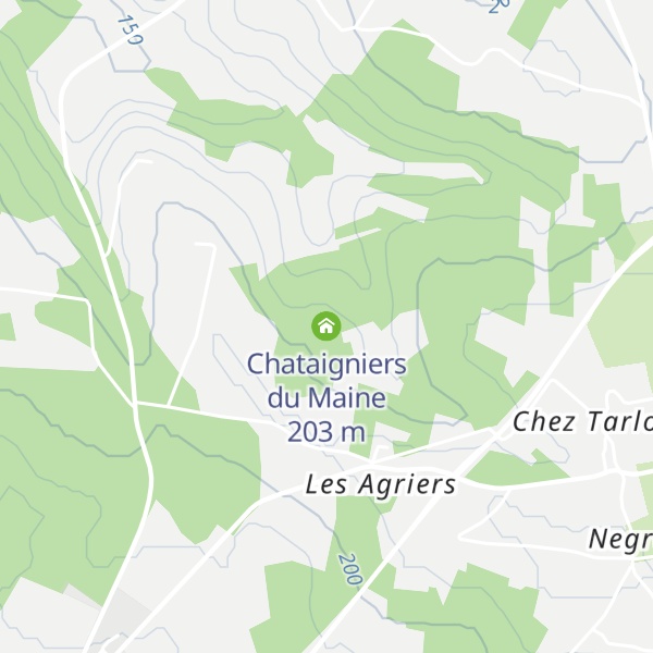 Map of Chataigniers du Maine