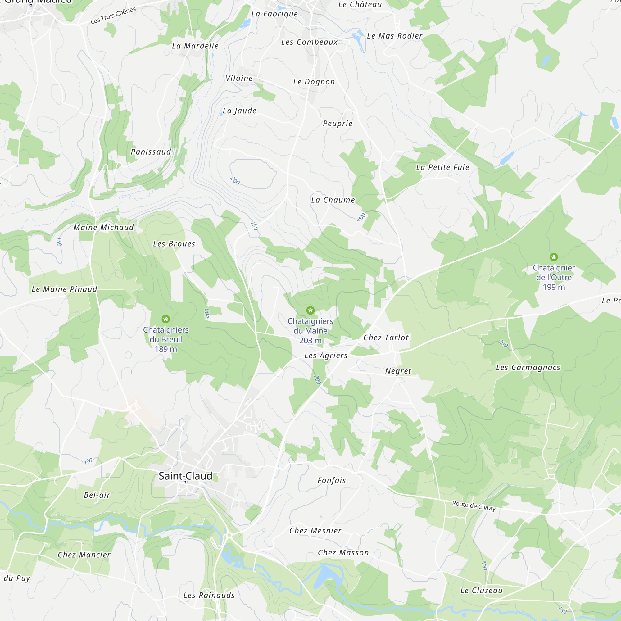 Chataigniers du Maine map