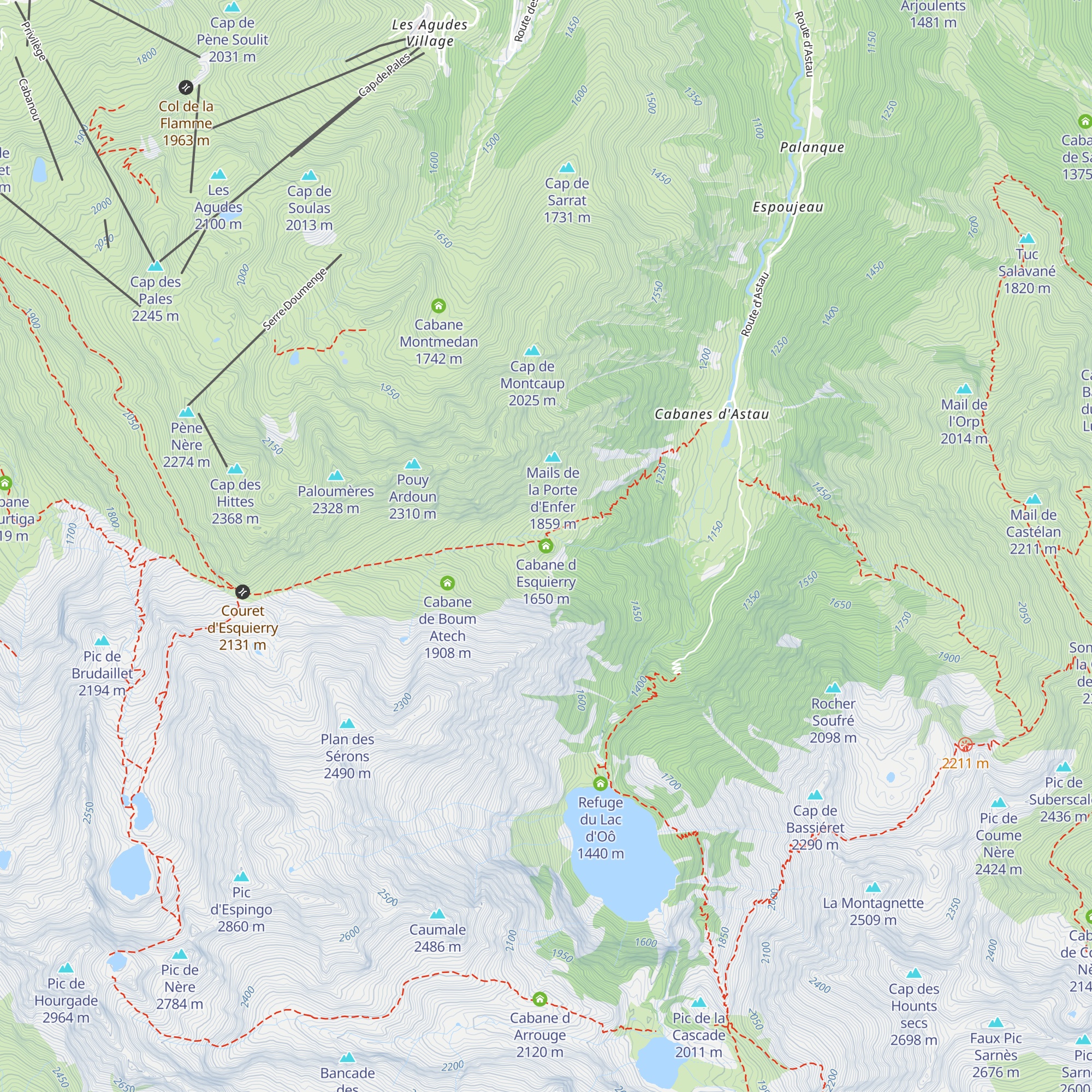 Cabane d Esquierry map