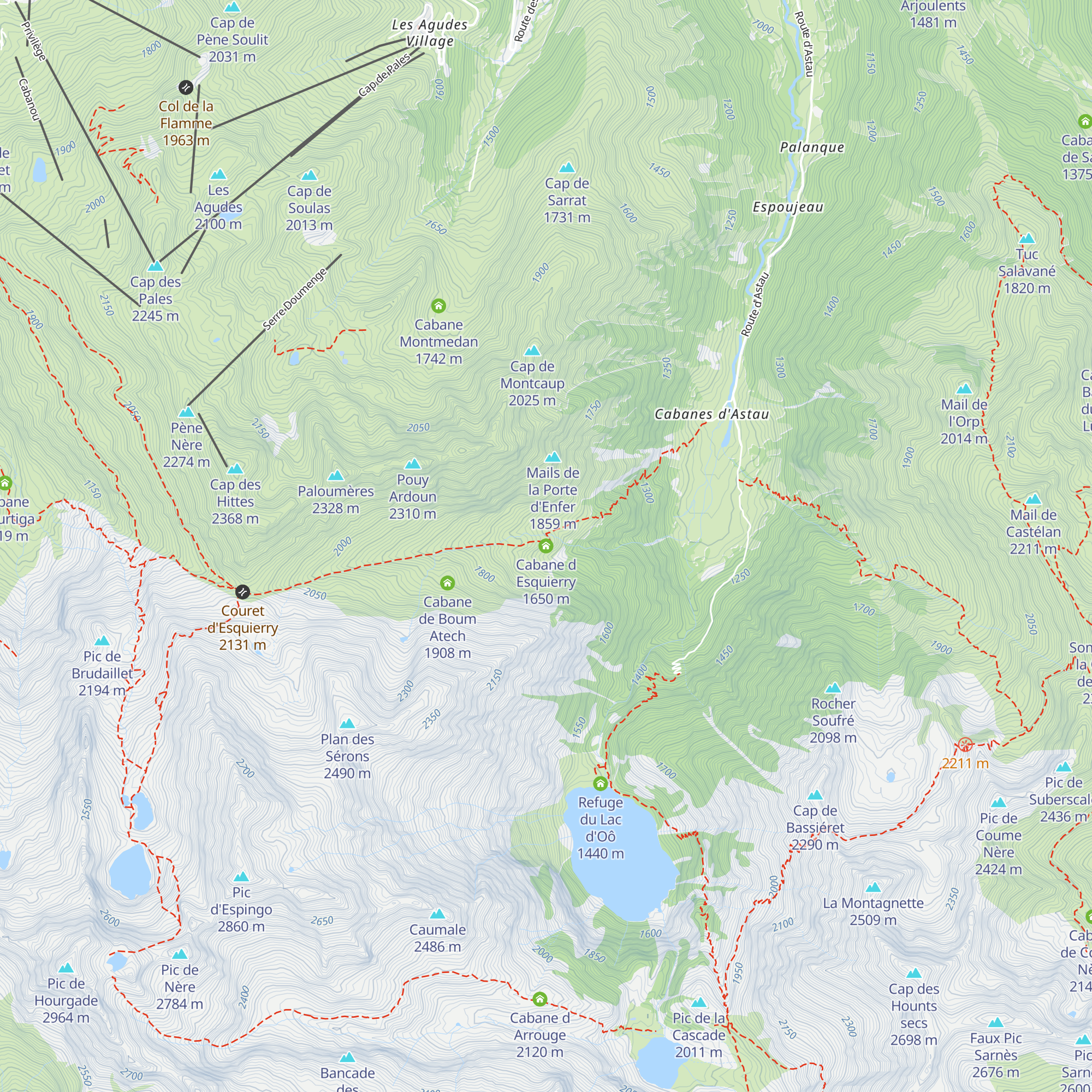 Cabane d Esquierry map
