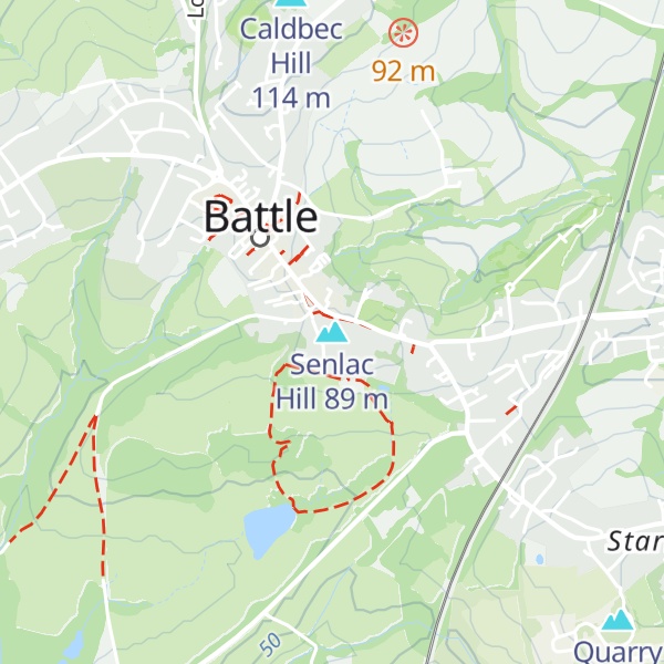 Map of Senlac Hill