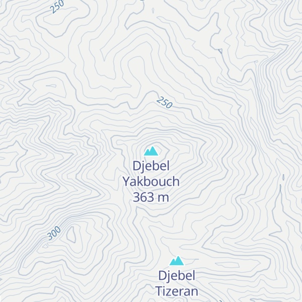 Map of Djebel Yakbouch