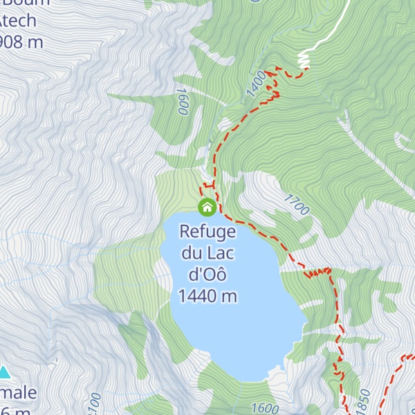 Map of Refuge du Lac d'Oô