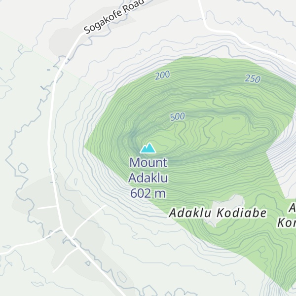 Map of Mount Adaklu