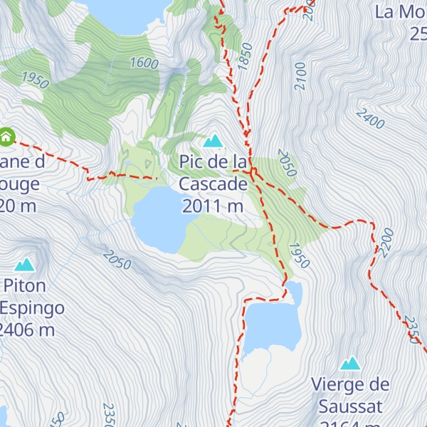 Map of Cabane du Lac d Espingo - luchonnais