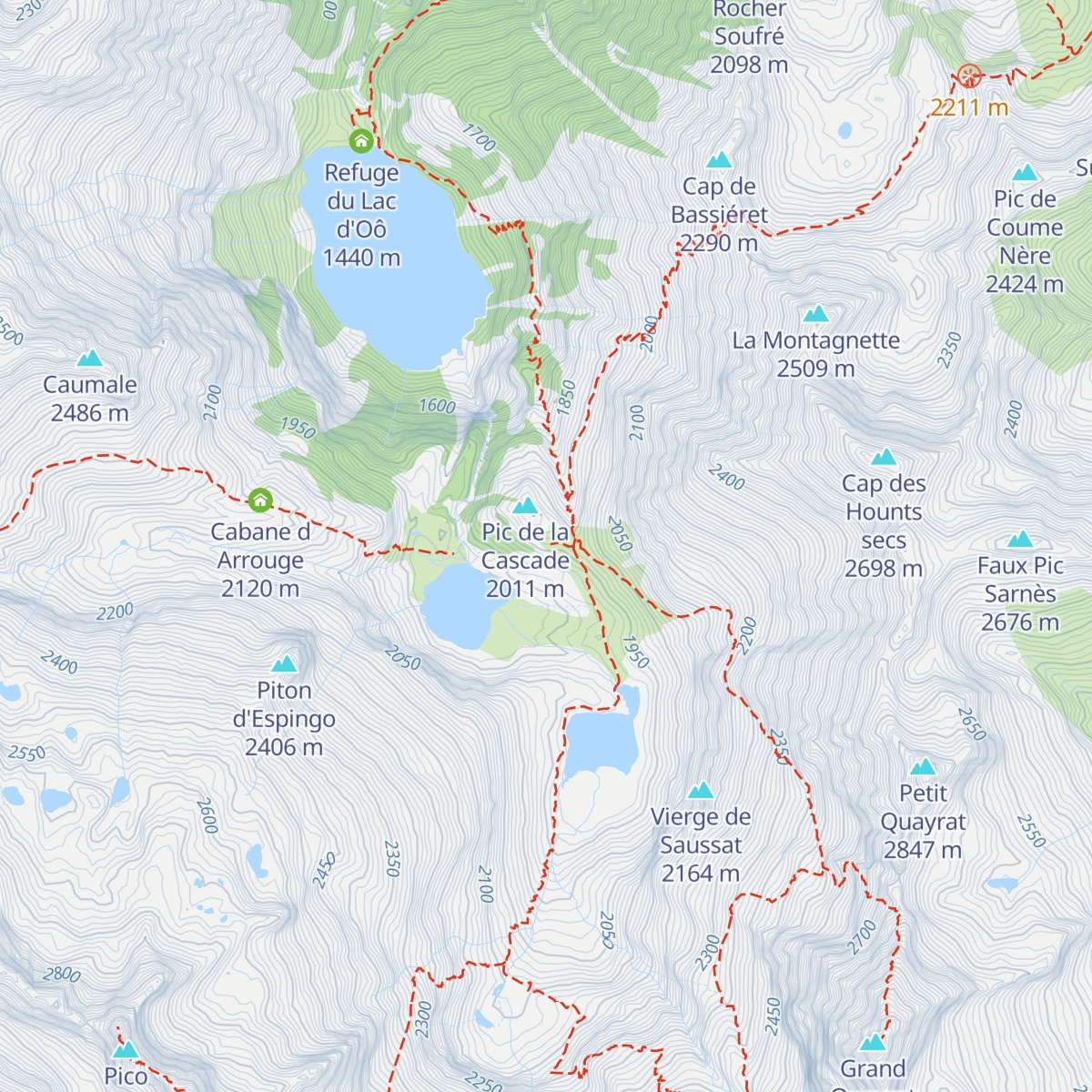 Refuge d'Espingo map