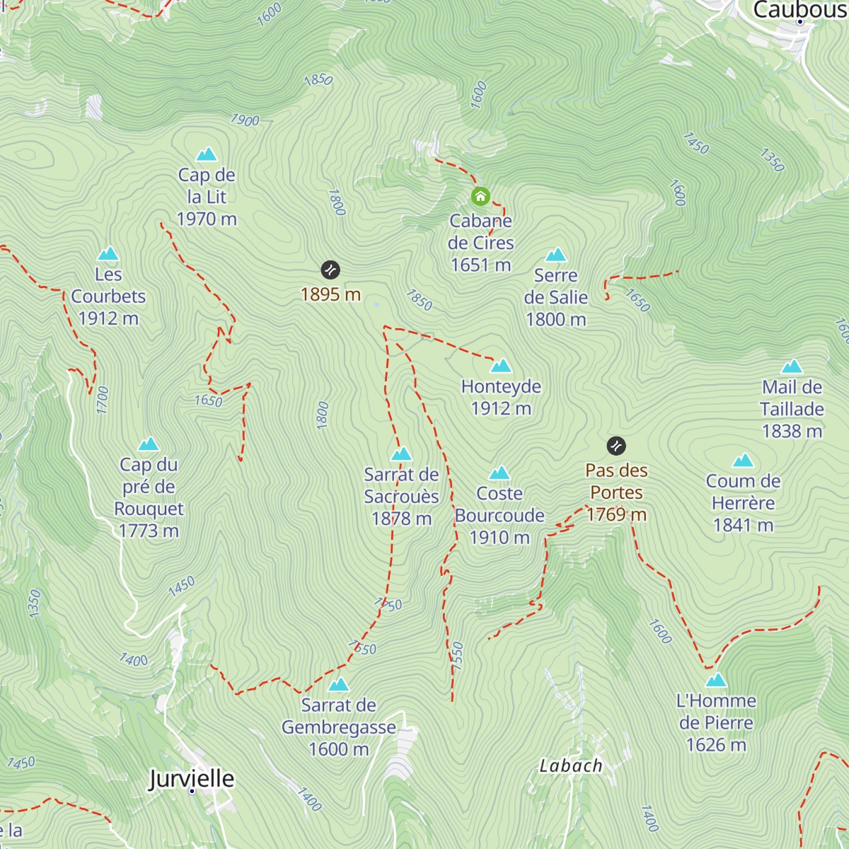 Cabane d Espiau sup map