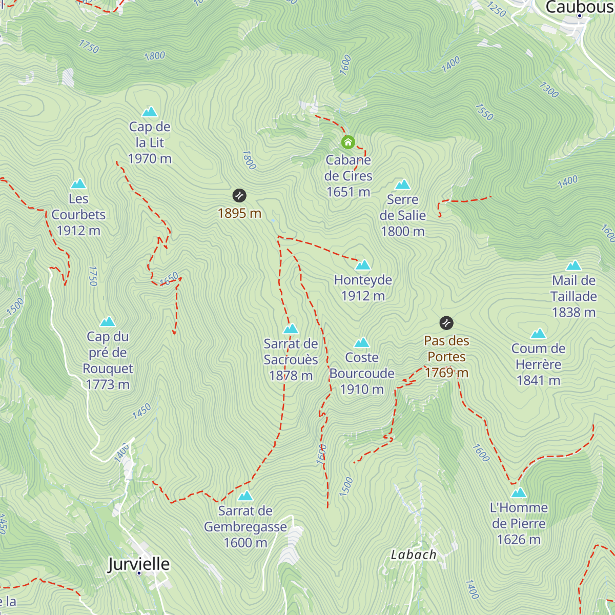 Cabane d Espiau sup map
