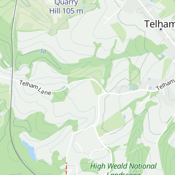 Map of Telham Hill