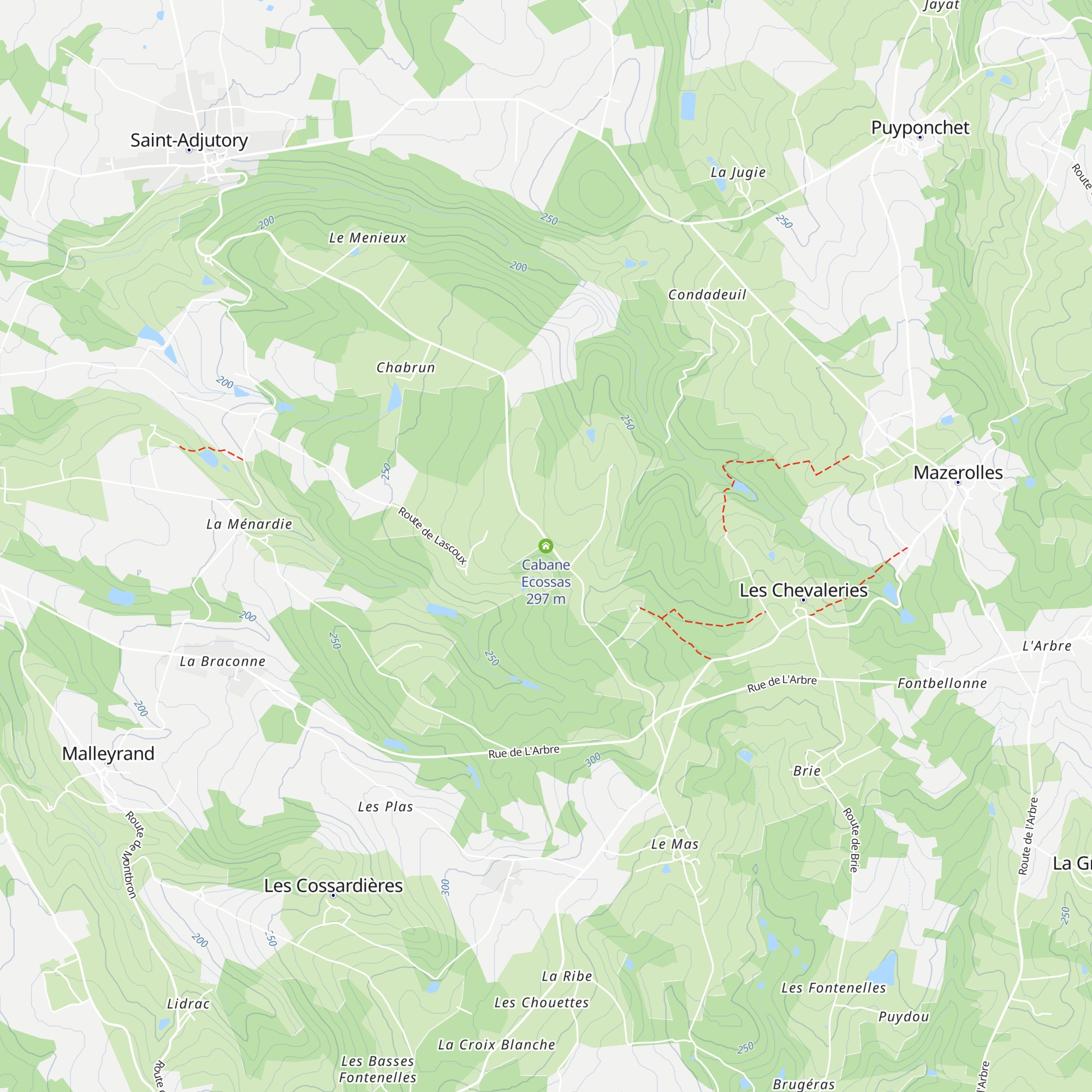 Cabane Ecossas map