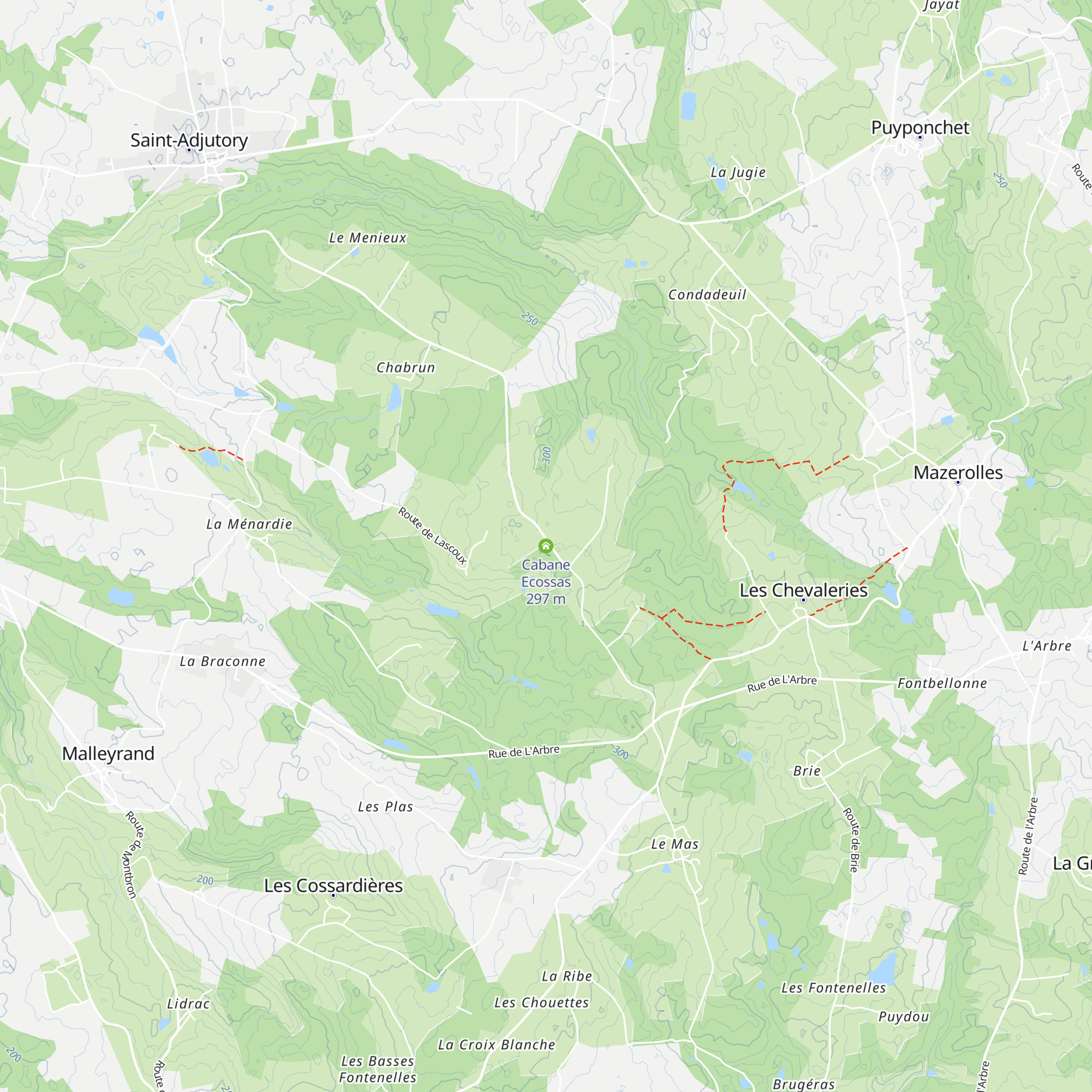 Cabane Ecossas map
