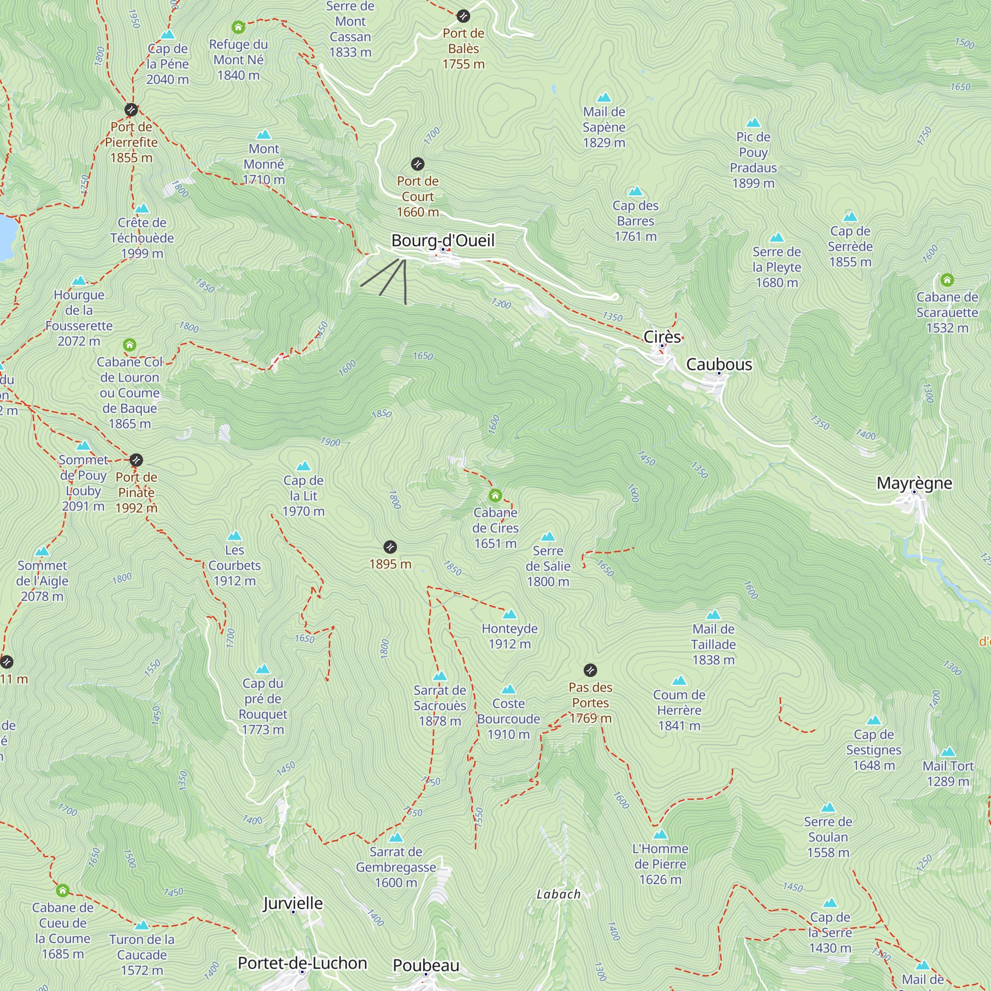 Cabane de Cires map
