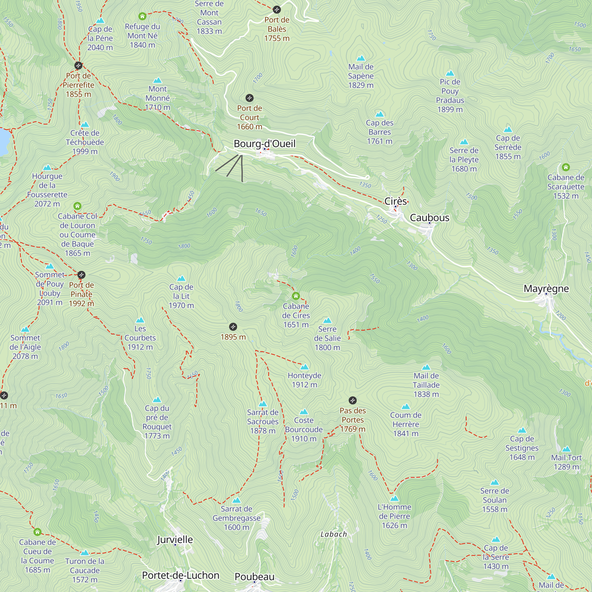 Cabane de Cires map