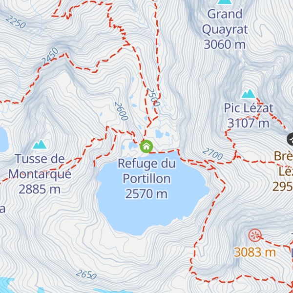 Map of Refuge du Portillon